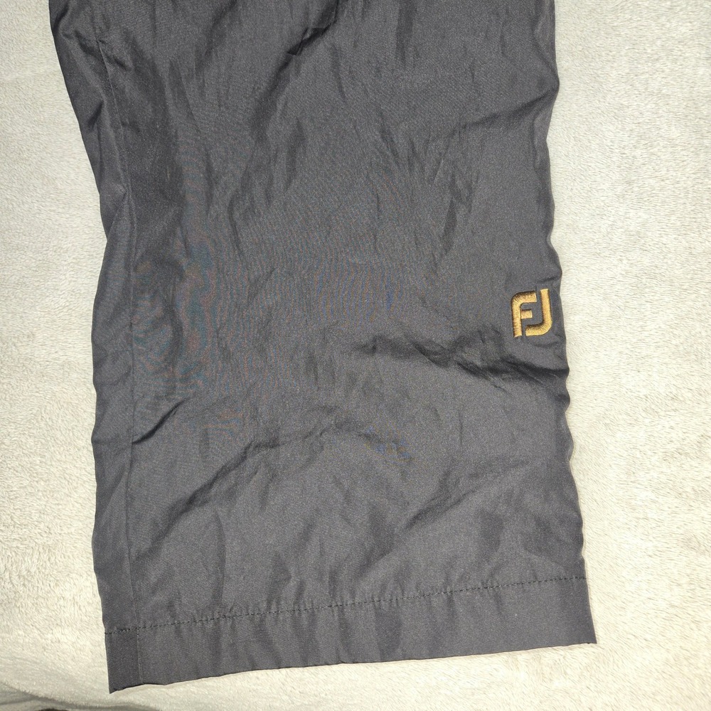 FootJoy DryJoys Mens Golf Rain Pants Black Waterproof Size Large L Snap Leg - Picture 6 of 10